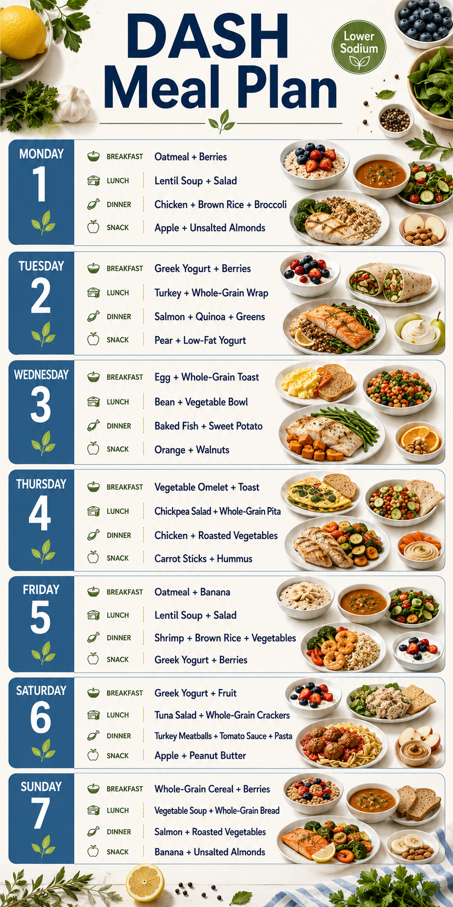 DASH Meal Plan - Free AI Meal Plan Generator, 50+ Real Meal Plan Examples