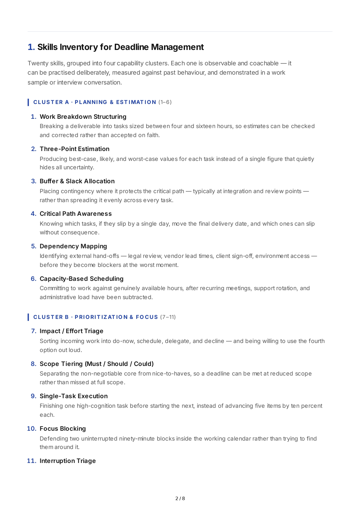 Deadline Management Professional Goals - Free AI Professional Goals Generator, 50+ Real Professional Goals Examples