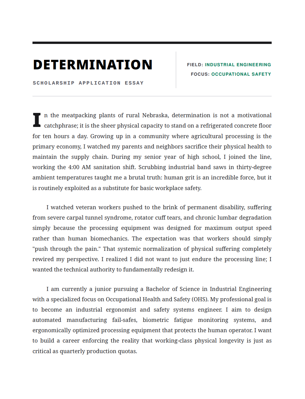 Determination Scholarship Essay - Free AI Scholarship Essay Generator, 50+ Real Scholarship Essay Examples
