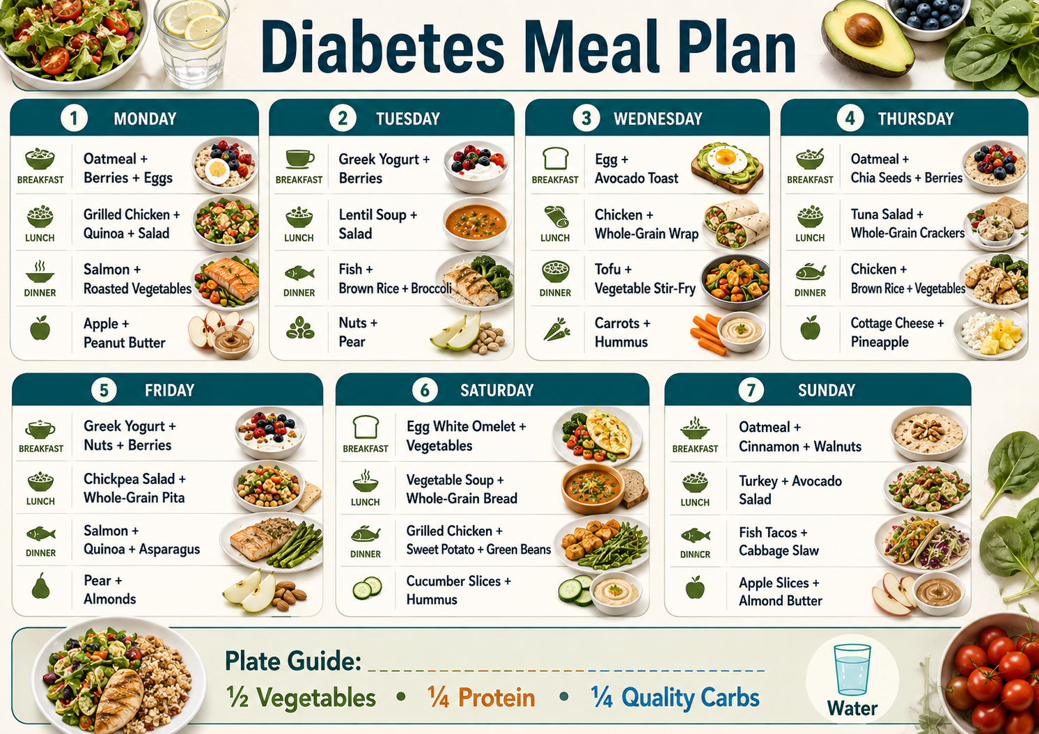 Diabetes Meal Plan - Free AI Meal Plan Generator, 50+ Real Meal Plan Examples