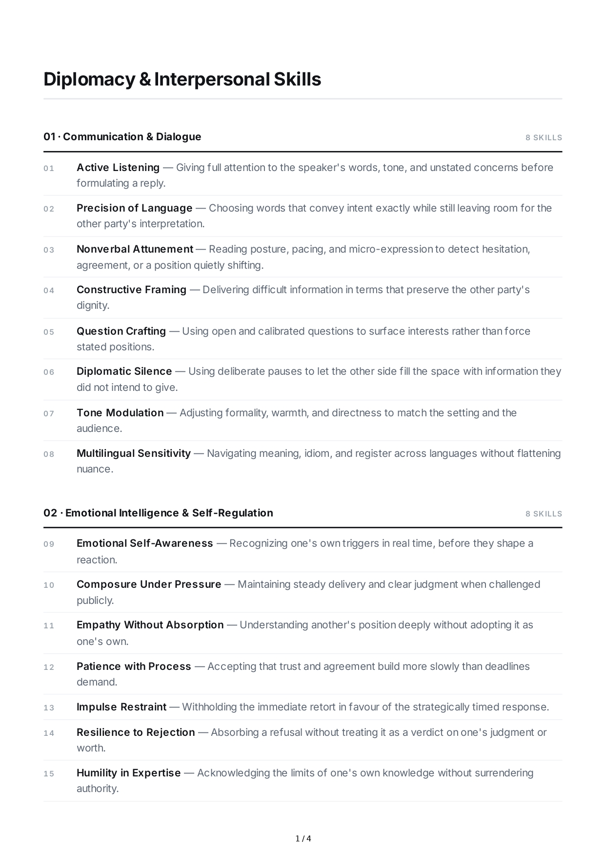 Diplomacy Interpersonal Skills - Free AI Interpersonal Skills Generator, 50+ Real Interpersonal Skills Examples