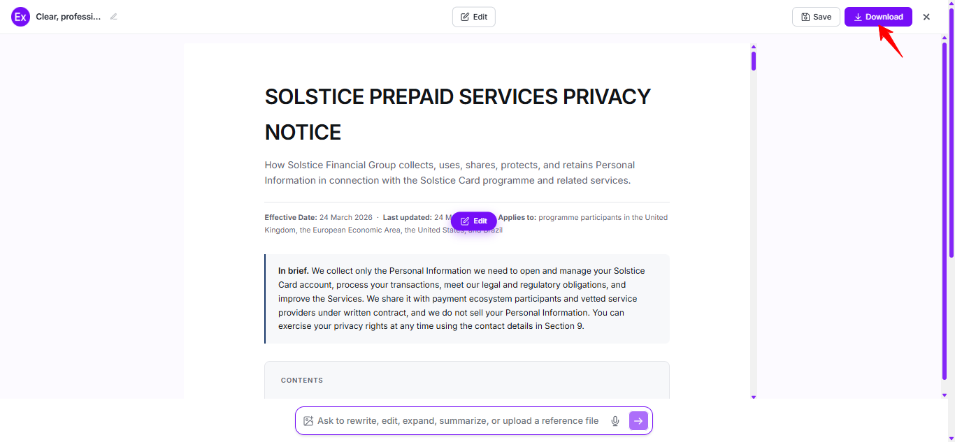 Notice Examples