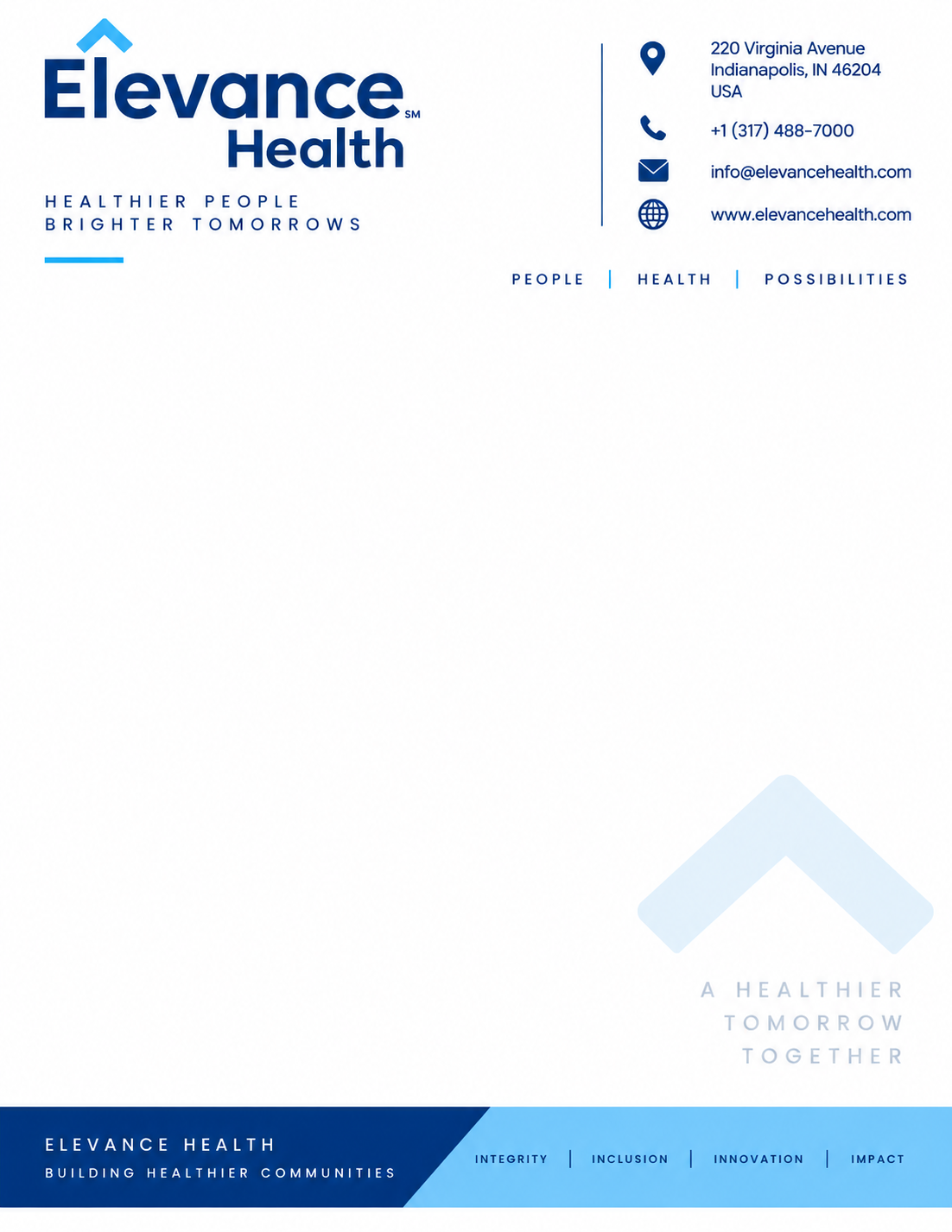 Elevance Health Letterhead - Free AI Letterhead Generator, 50+ Real Letterhead Examples