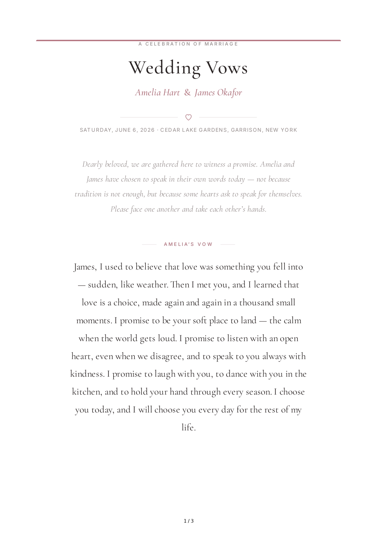 Emotional Wedding Vows - Free AI Wedding Vows Generator, 50+ Real Wedding Vows Examples