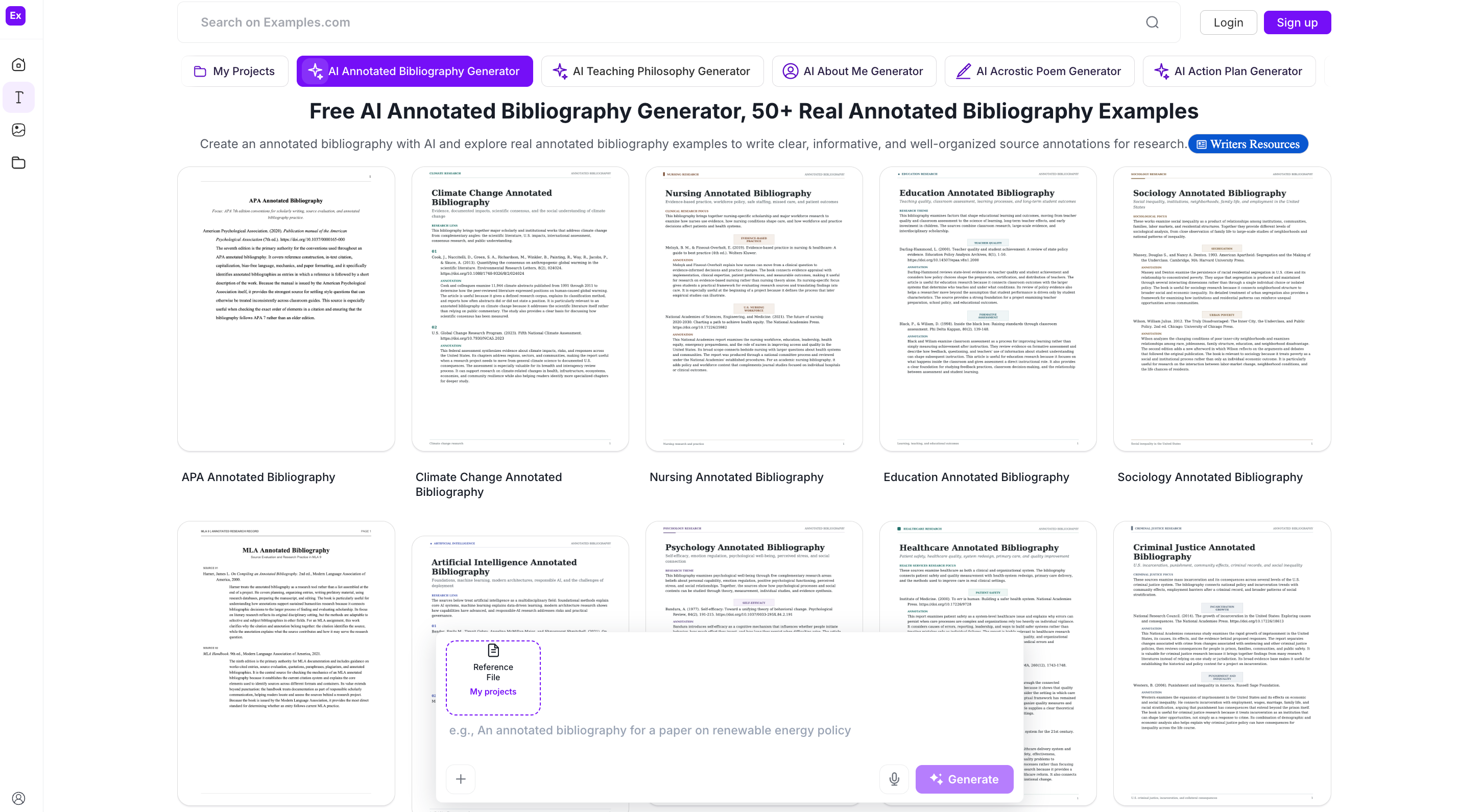 Annotated Bibliography Examples