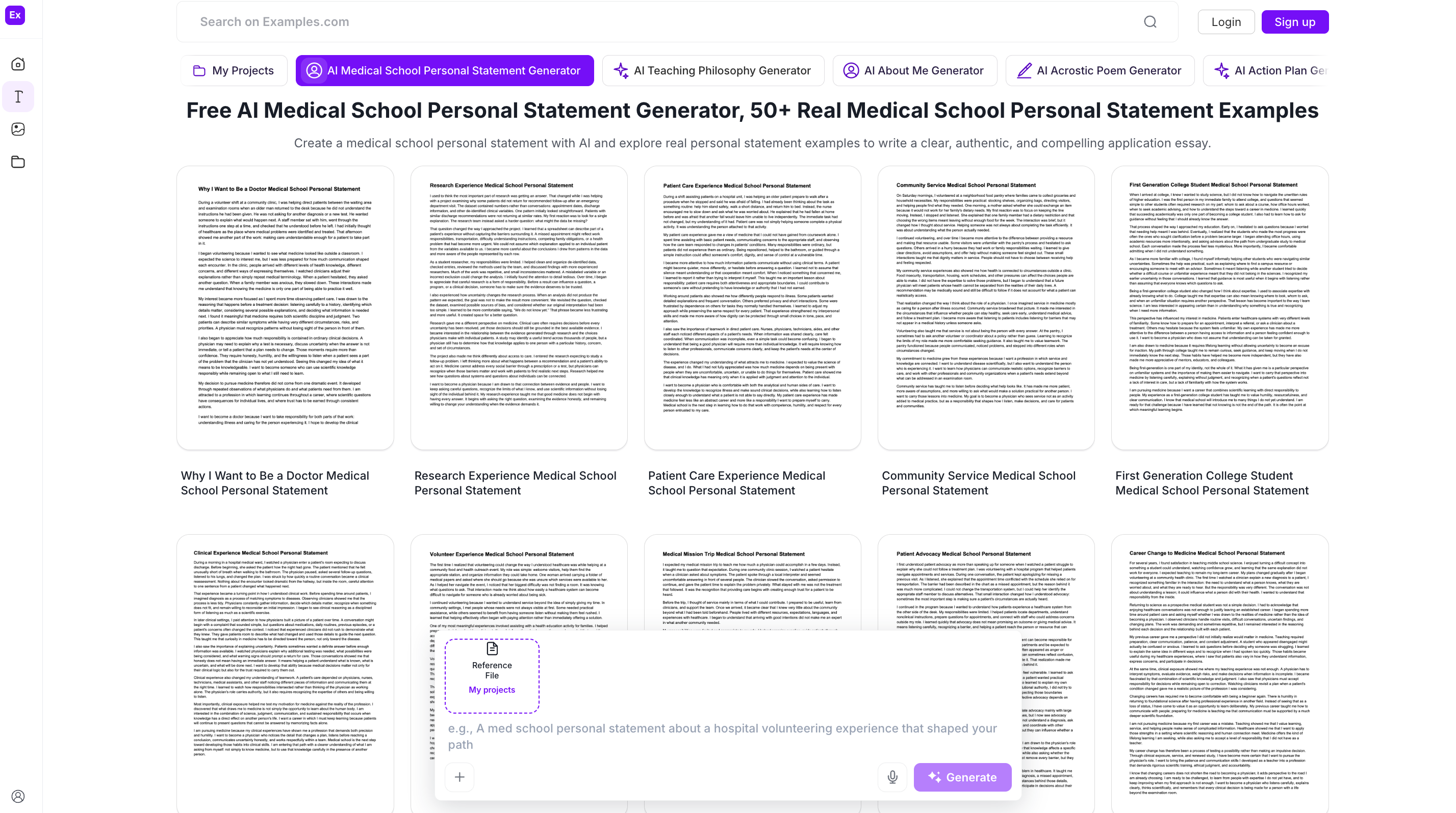 Medical School Personal Statement Examples