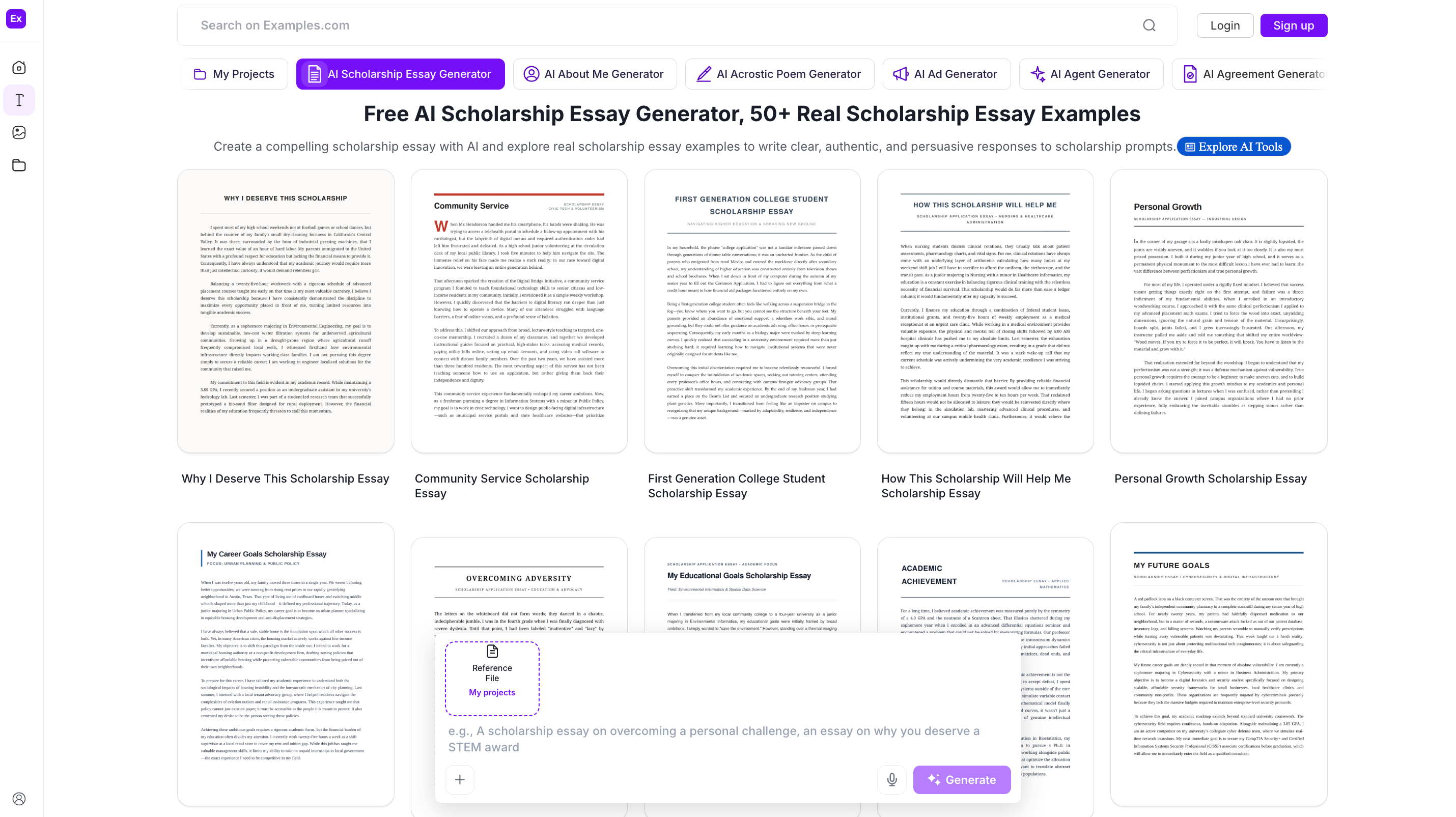 Scholarship Essay Examples