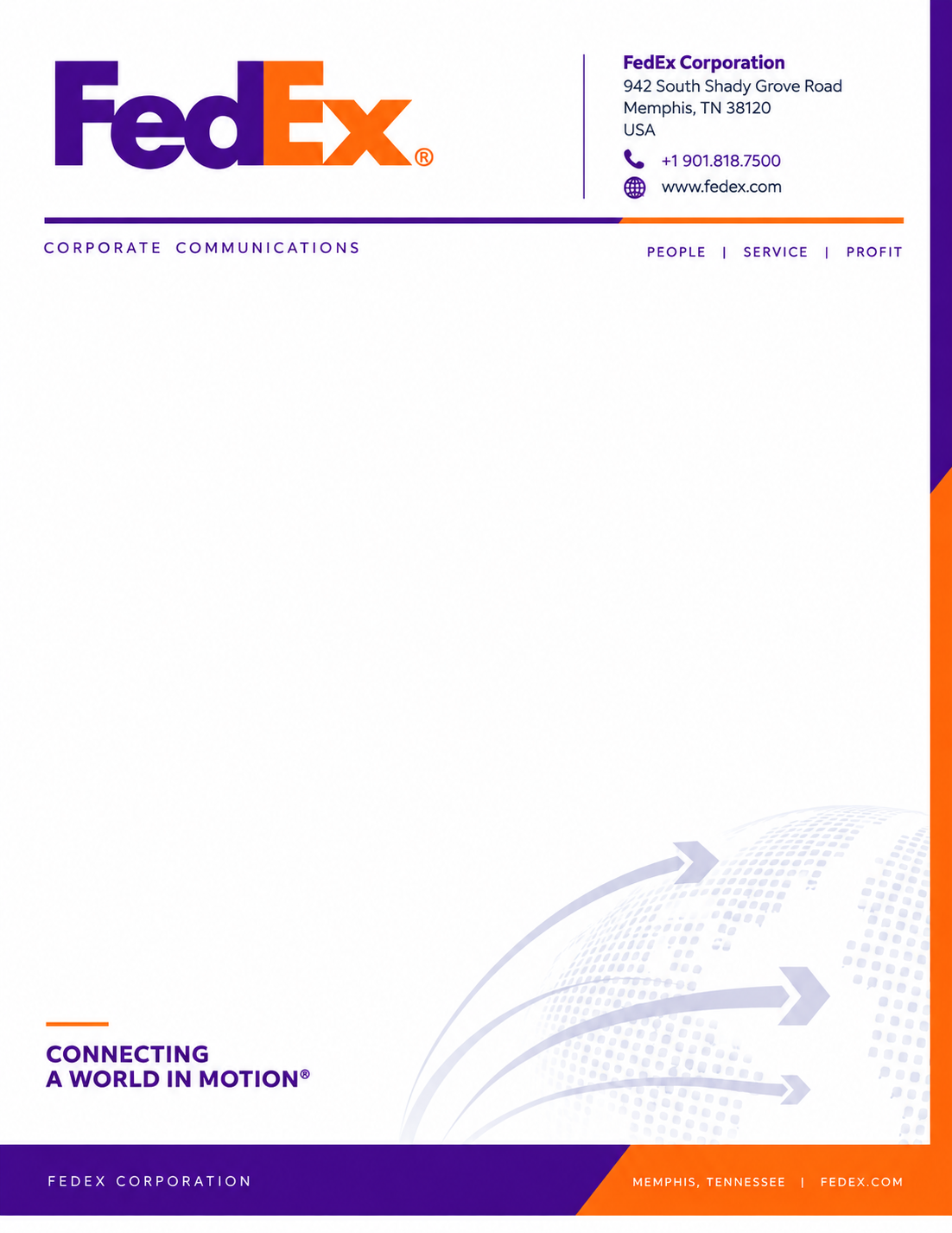 FedEx Letterhead - Free AI Letterhead Generator, 50+ Real Letterhead Examples