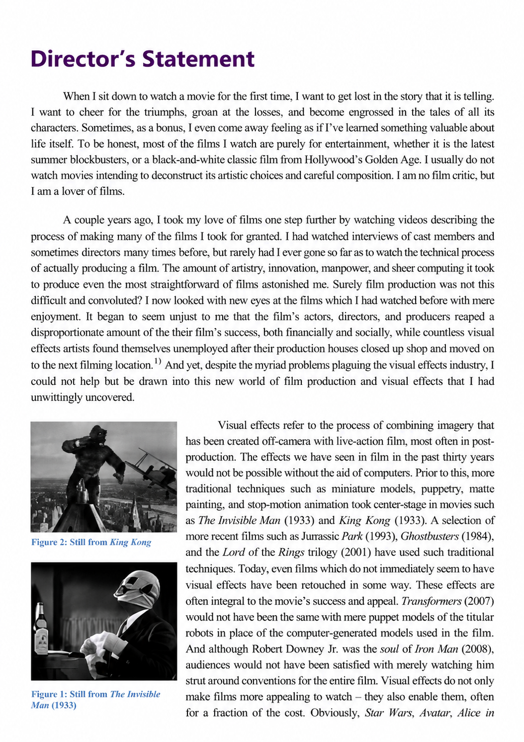 Film Director's Statement - Free AI Statement Generator, 50+ Real Statement Examples