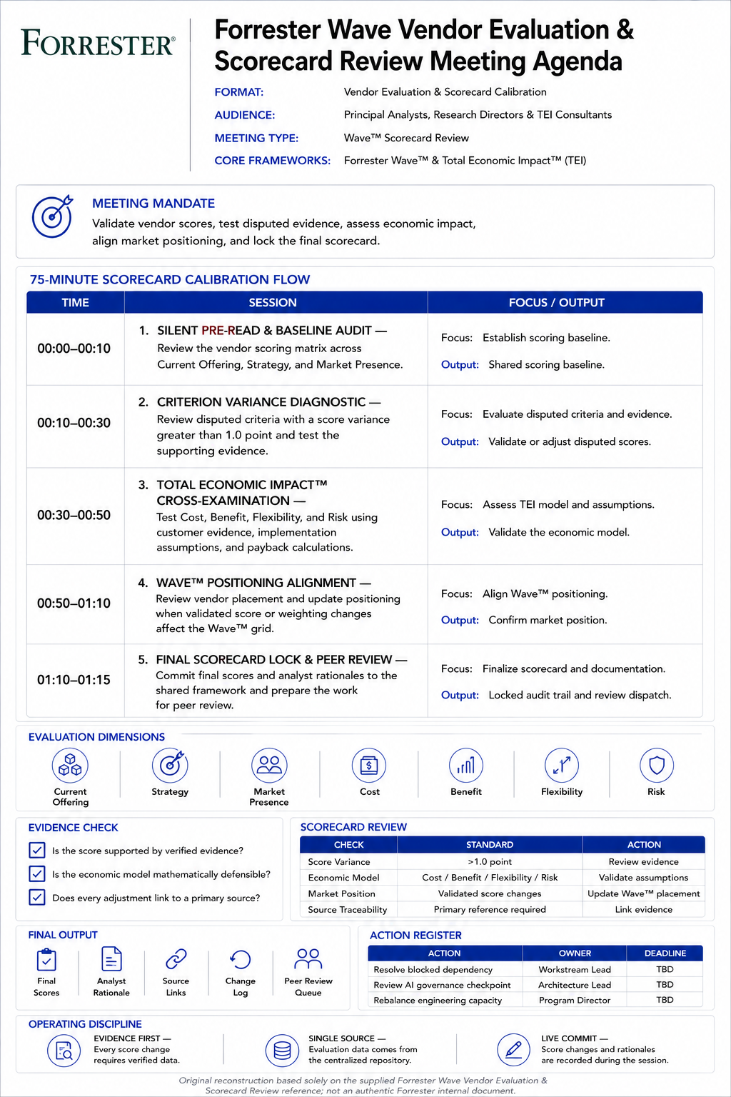 Forrester Wave Vendor Evaluation & Scorecard Review Meeting Agenda - Free AI Meeting Agenda Generator, 50+ Real Meeting Agenda Examples