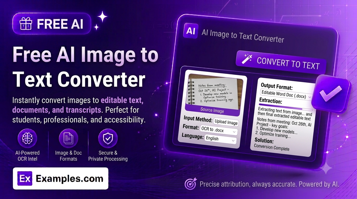 Free AI Image to Text Generator