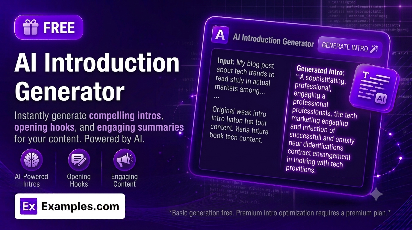 Free AI Introduction Generator