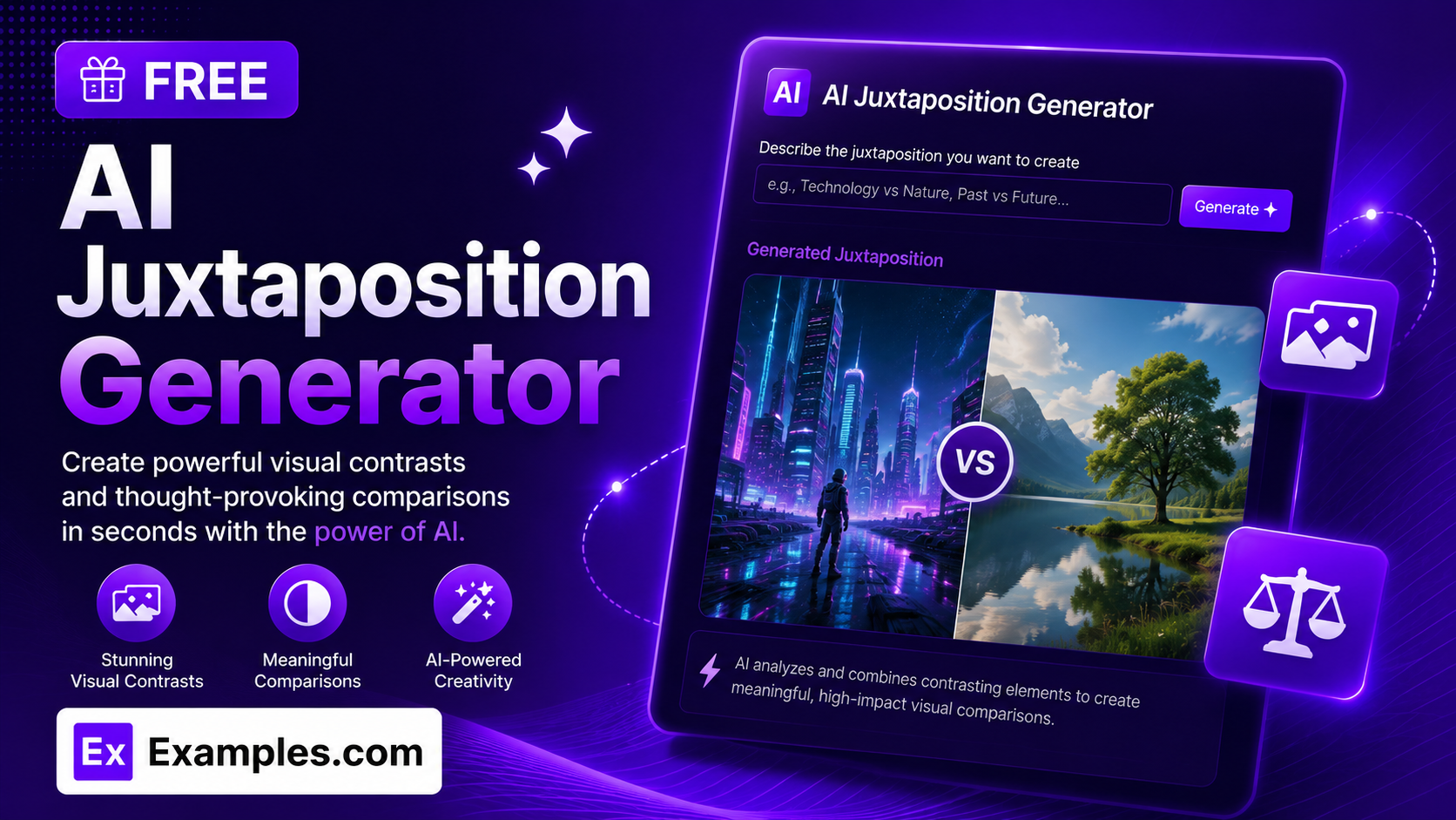 Free AI Juxtaposition Generator