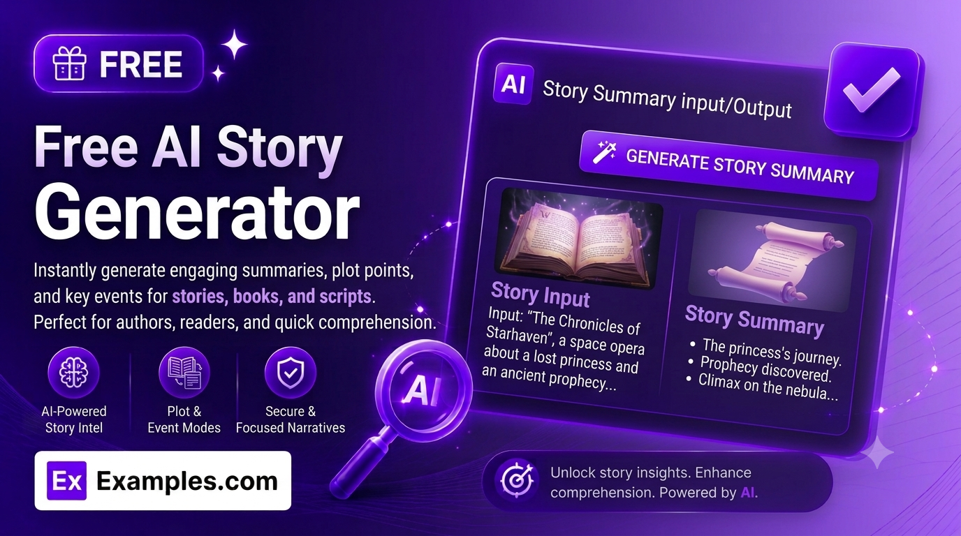 Free AI Story Summary Generator