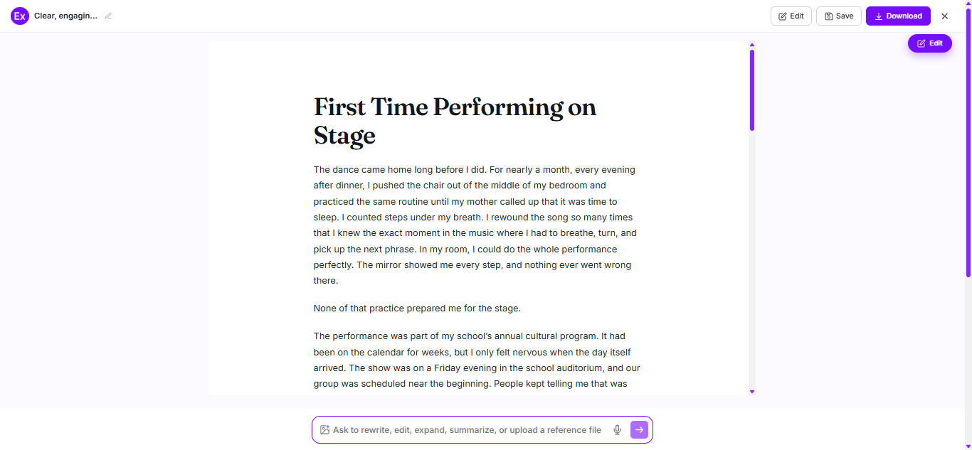 Personal Narrative Examples