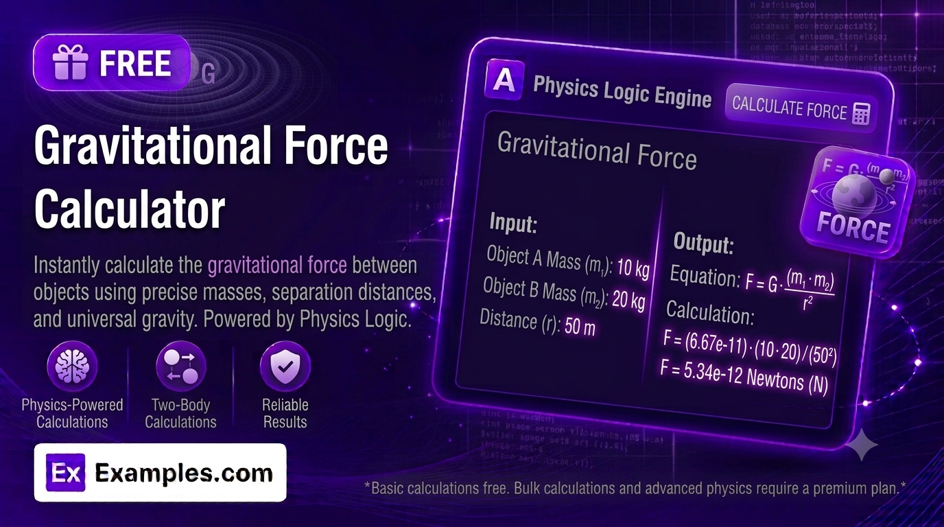 Gravitational Force Calculator