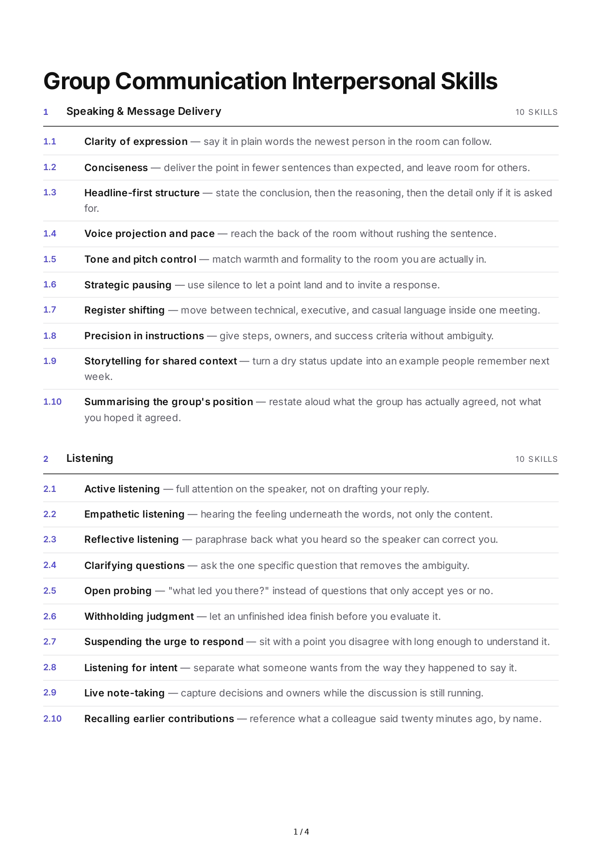 Group Communication Interpersonal Skills - Free AI Interpersonal Skills Generator, 50+ Real Interpersonal Skills Examples
