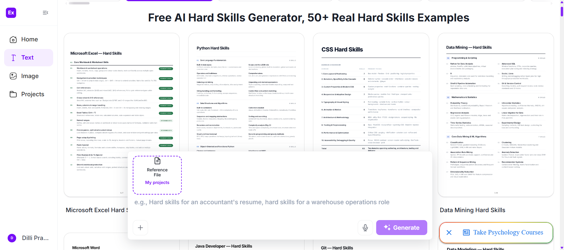 Hard Skills Examples