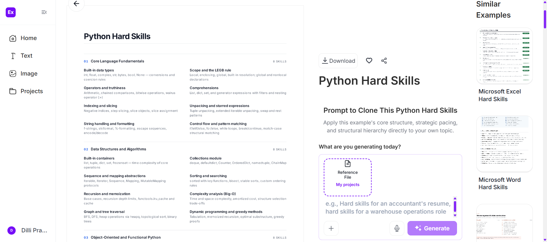 Hard Skills Examples
