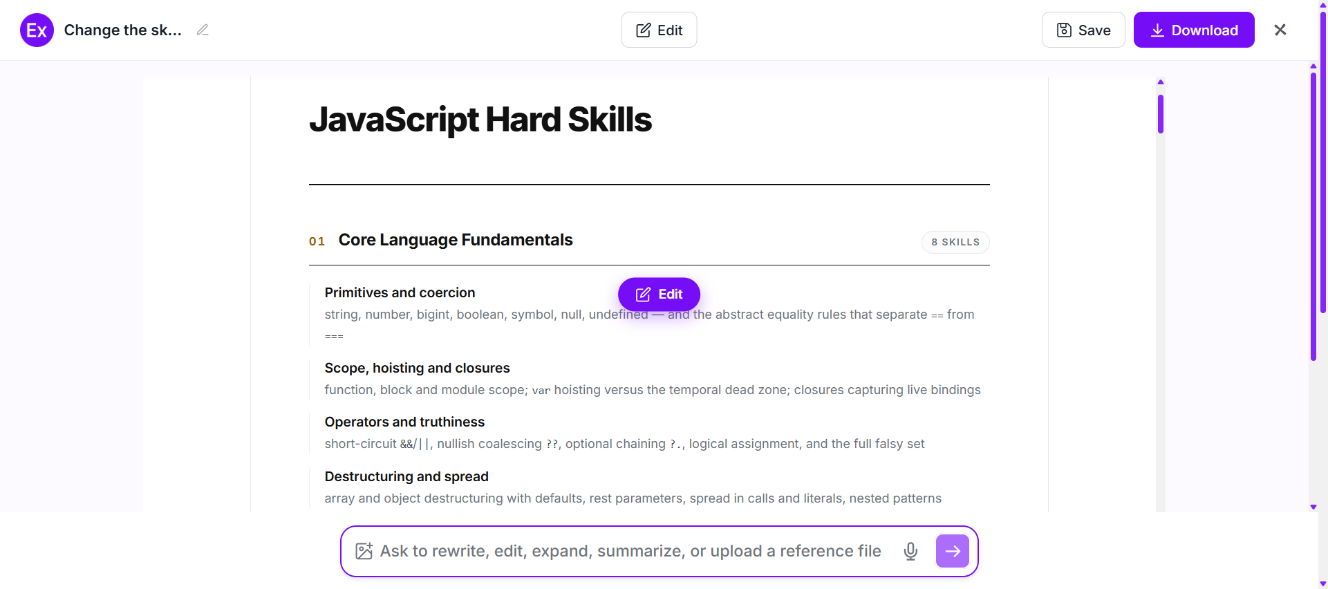 Hard Skills Examples