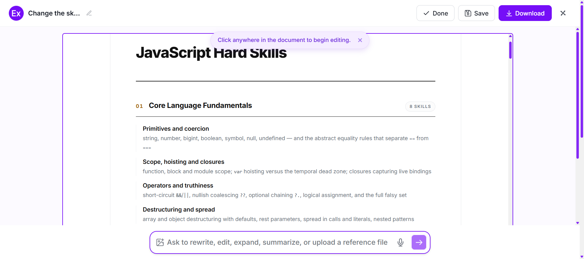 Hard Skills Examples