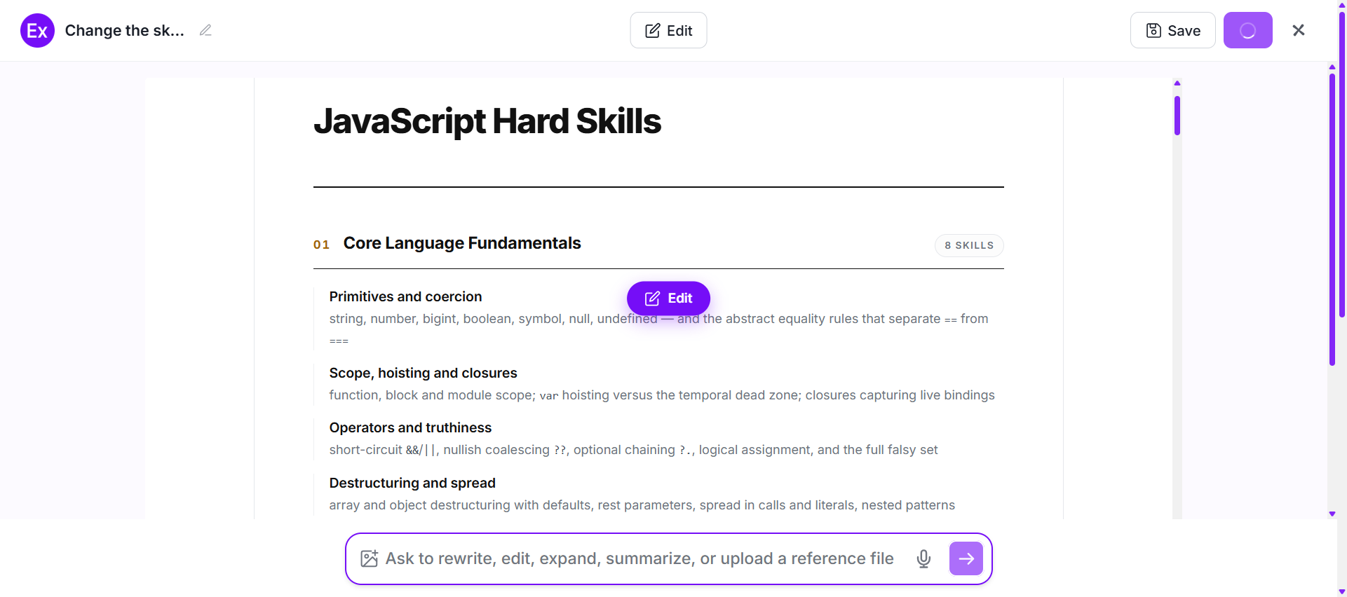 Hard Skills Examples