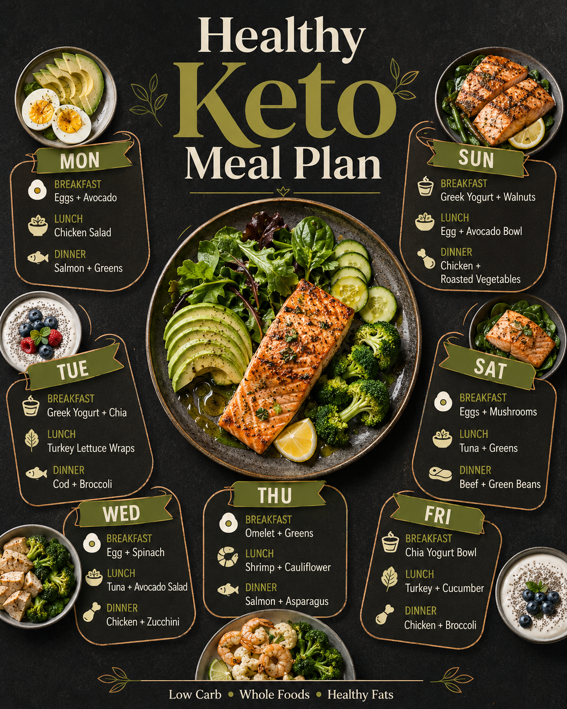 Healthy Keto Meal Plan - Free AI Meal Plan Generator, 50+ Real Meal Plan Examples
