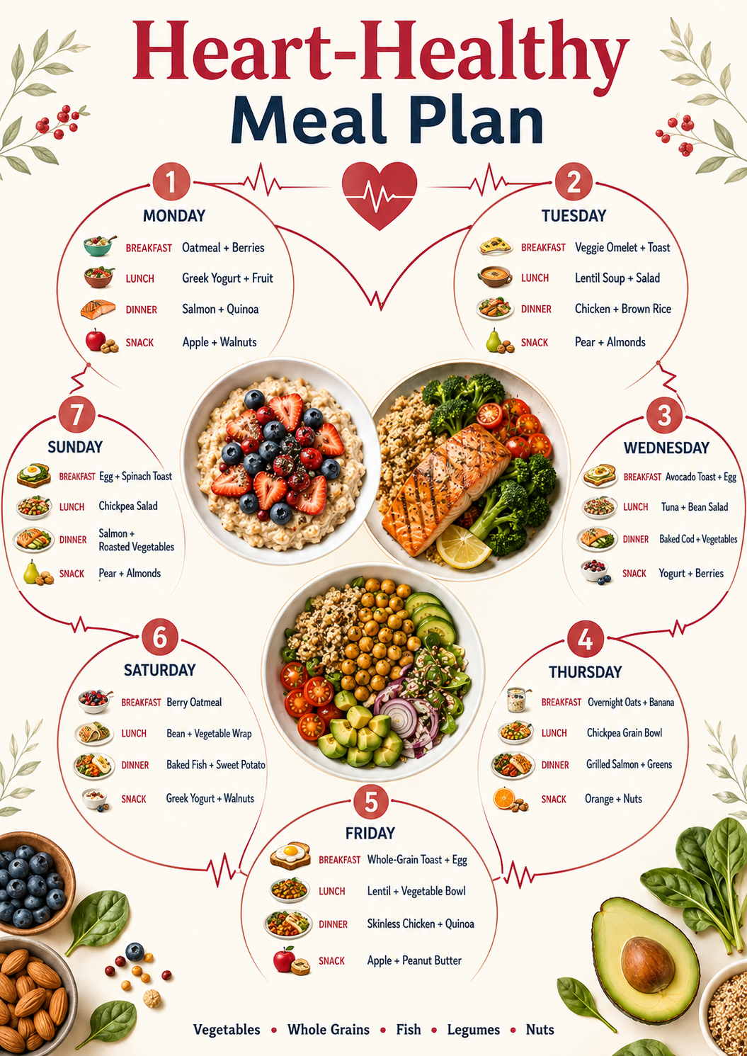 Heart-Healthy Meal Plan - Free AI Meal Plan Generator, 50+ Real Meal Plan Examples