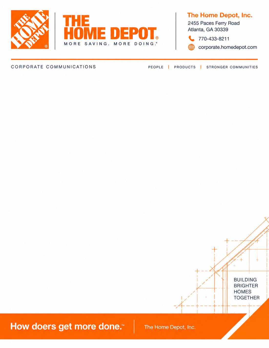 Home Depot Letterhead - Free AI Letterhead Generator, 50+ Real Letterhead Examples