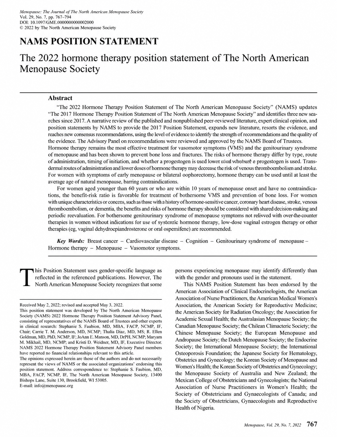 Hormone Therapy Position Statement - Free AI Statement Generator, 50+ Real Statement Examples