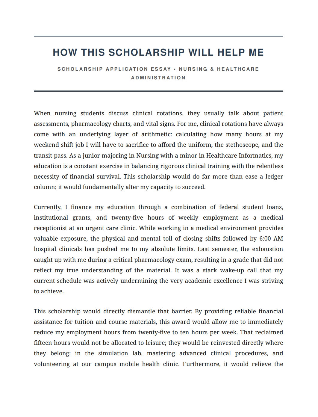 How This Scholarship Will Help Me Scholarship Essay - Free AI Scholarship Essay Generator, 50+ Real Scholarship Essay Examples