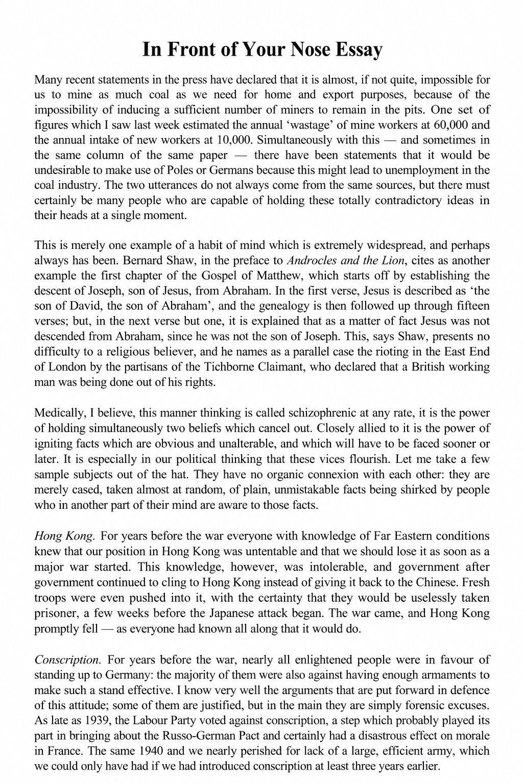 In Front of Your Nose Essay - Free AI Essay Generator, 50+ Real Essay Examples