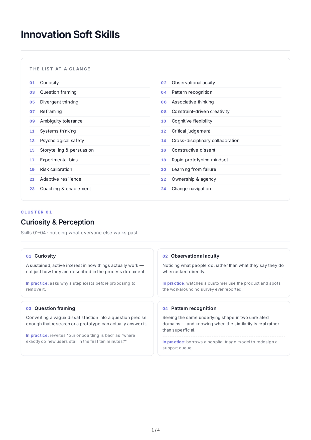 Innovation Soft Skills - Free AI Soft Skills Generator, 50+ Real Soft Skills Examples