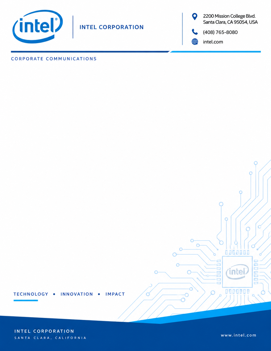 Intel Letterhead - Free AI Letterhead Generator, 50+ Real Letterhead Examples