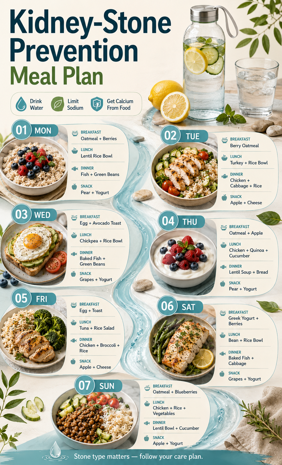 Kidney-Stone Prevention Meal Plan - Free AI Meal Plan Generator, 50+ Real Meal Plan Examples