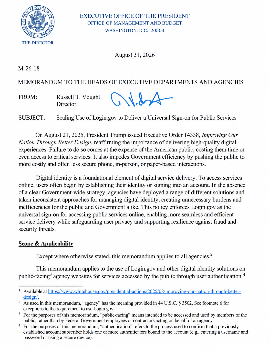 Login.gov Universal Sign-on Memo - Free AI Memo Generator, 50+ Real Memo Examples