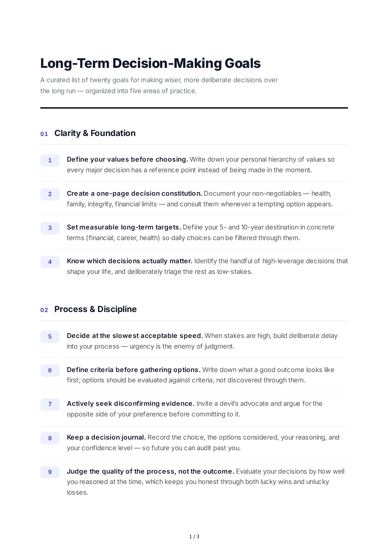Long-Term Decision-Making Goals - Free AI Long Term Goals Generator, 50+ Real Long Term Goals Examples