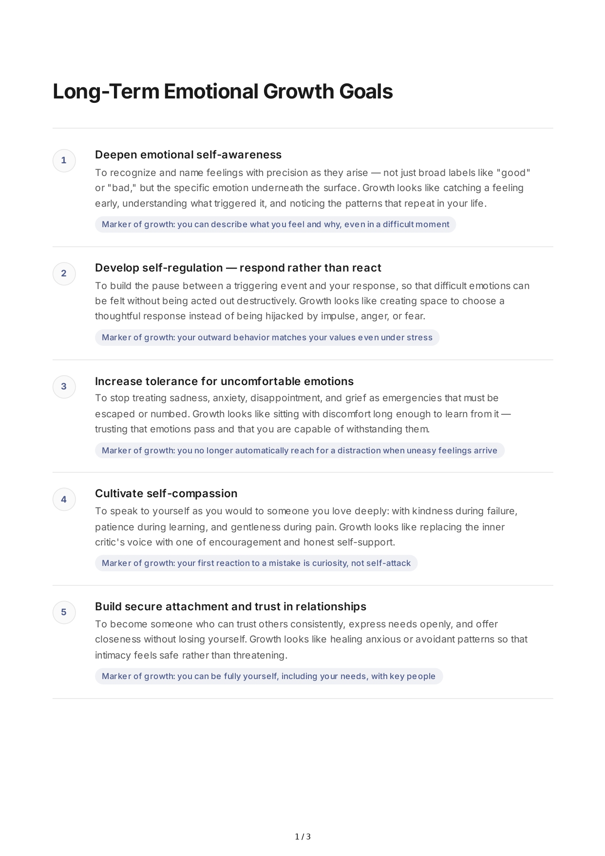 Long-Term Emotional Growth Goals - Free AI Long Term Goals Generator, 50+ Real Long Term Goals Examples