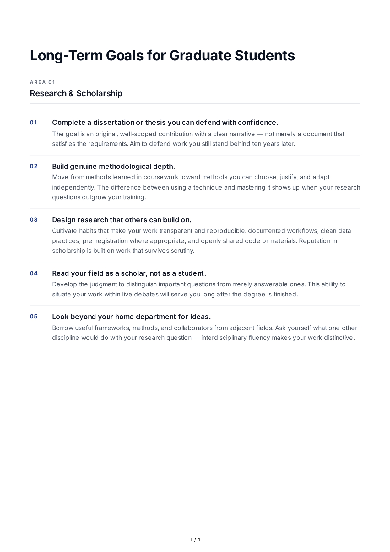 Long-Term Goals for Graduate Students - Free AI Long Term Goals Generator, 50+ Real Long Term Goals Examples