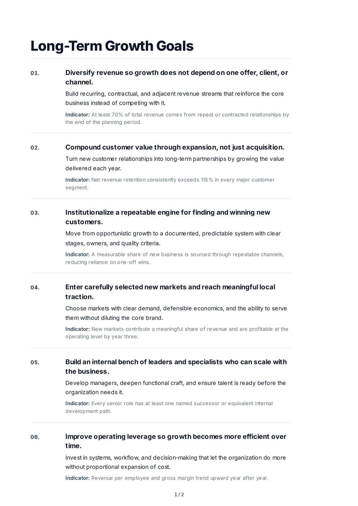 Long-Term Growth Goals - Free AI Long Term Goals Generator, 50+ Real Long Term Goals Examples