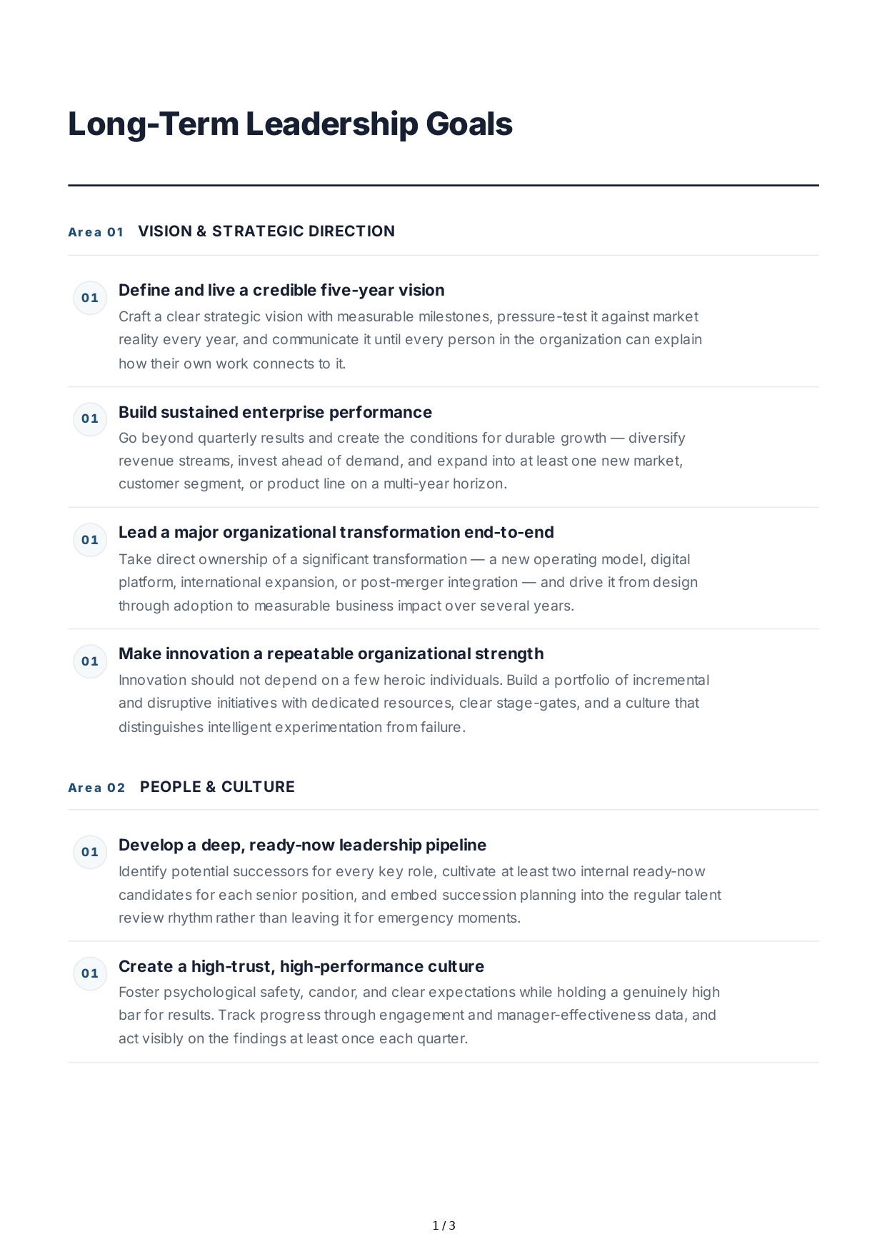 Long-Term Leadership Goals - Free AI Long Term Goals Generator, 50+ Real Long Term Goals Examples