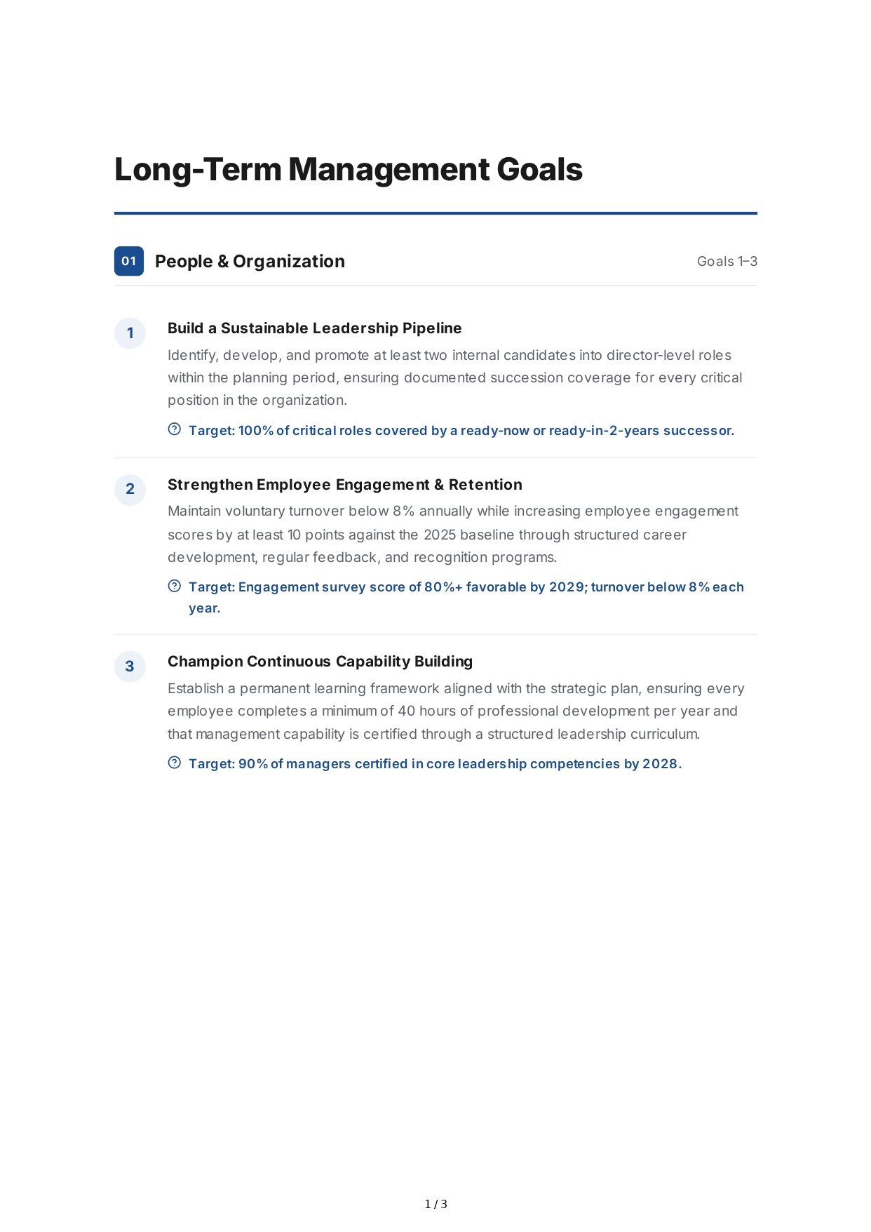 Long-Term Management Goals - Free AI Long Term Goals Generator, 50+ Real Long Term Goals Examples