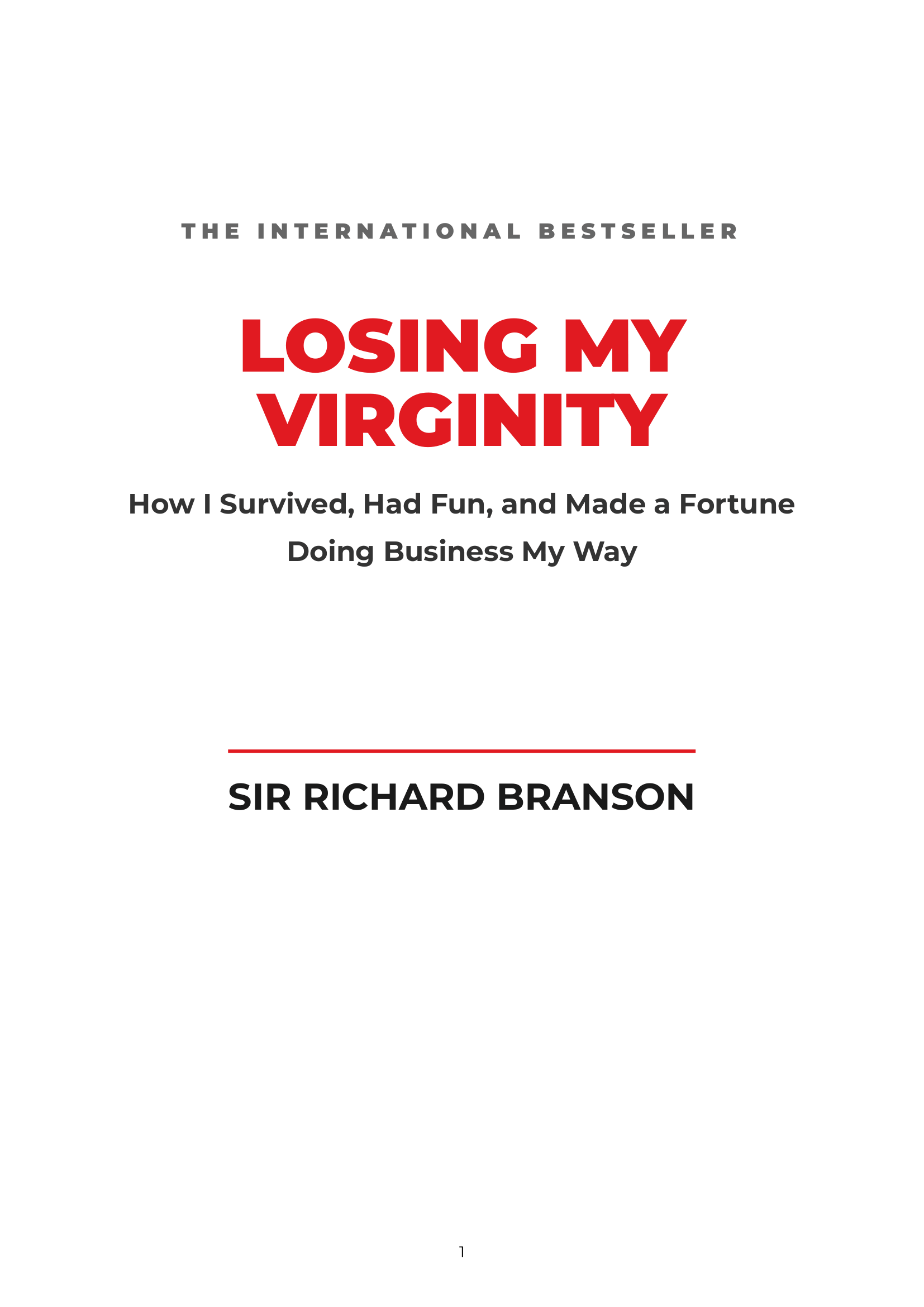 Losing My Virginity by Richard Branson Virgin Founder Autobiography - Free AI Autobiography Generator, 50+ Real Autobiography Examples