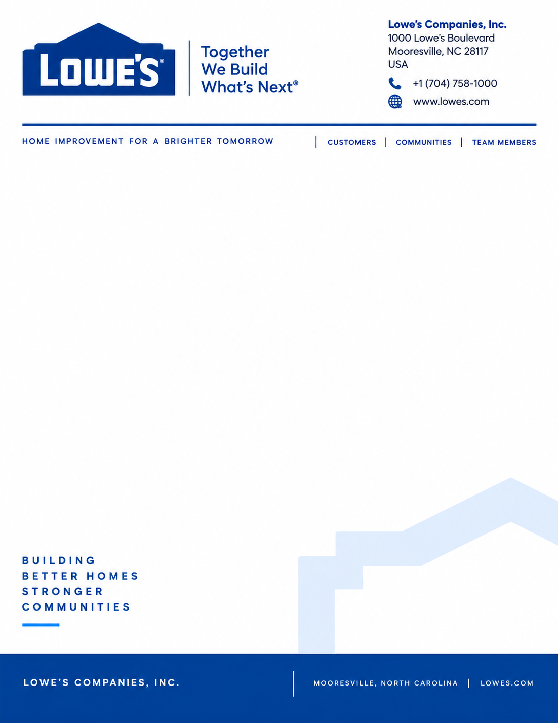 Lowe's Letterhead - Free AI Letterhead Generator, 50+ Real Letterhead Examples
