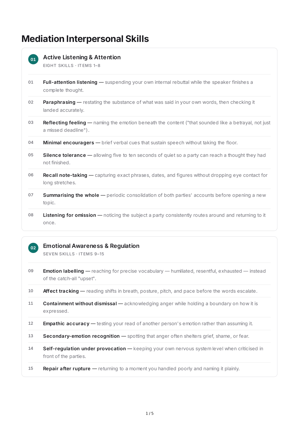 Mediation Interpersonal Skills - Free AI Interpersonal Skills Generator, 50+ Real Interpersonal Skills Examples