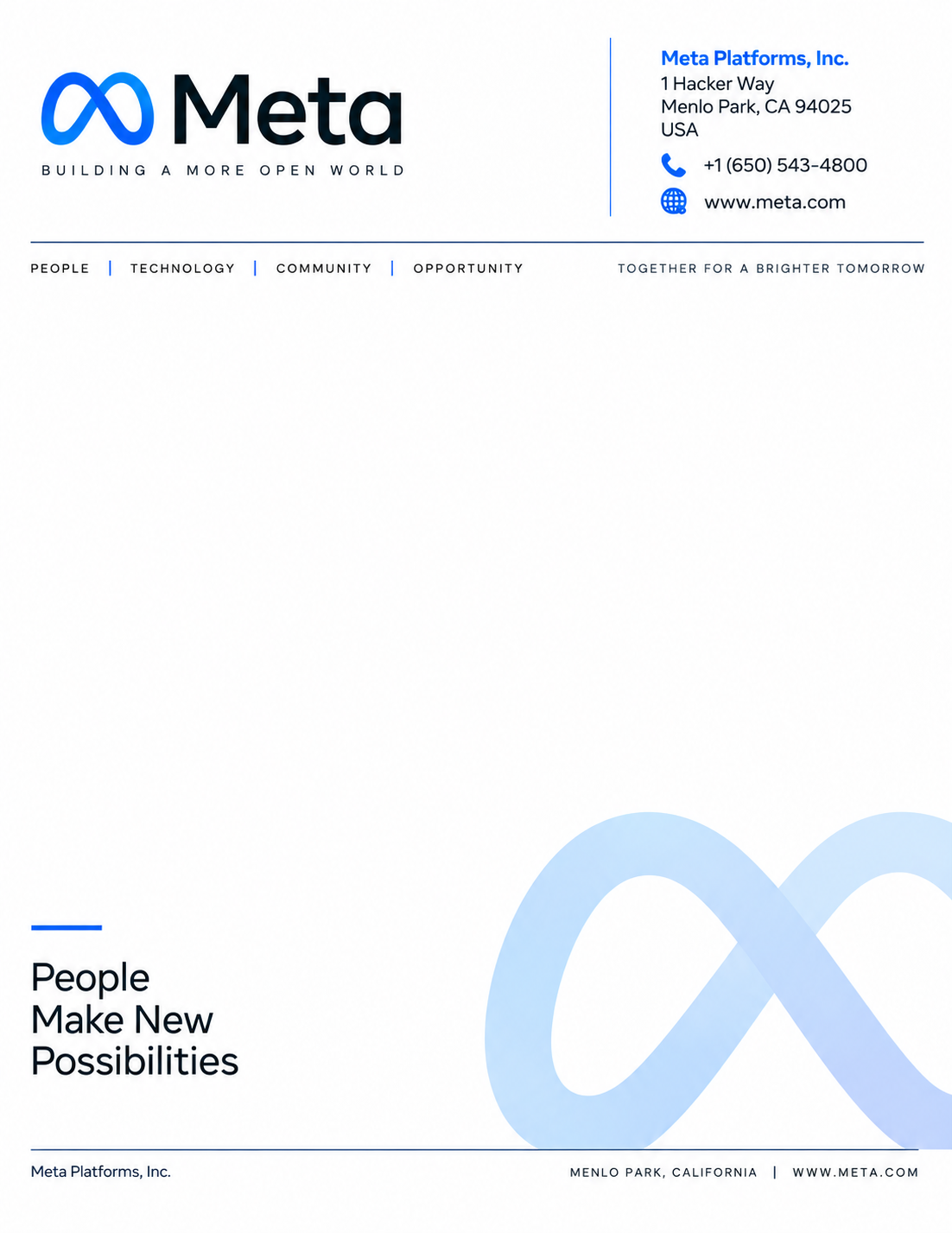 Meta Letterhead - Free AI Letterhead Generator, 50+ Real Letterhead Examples
