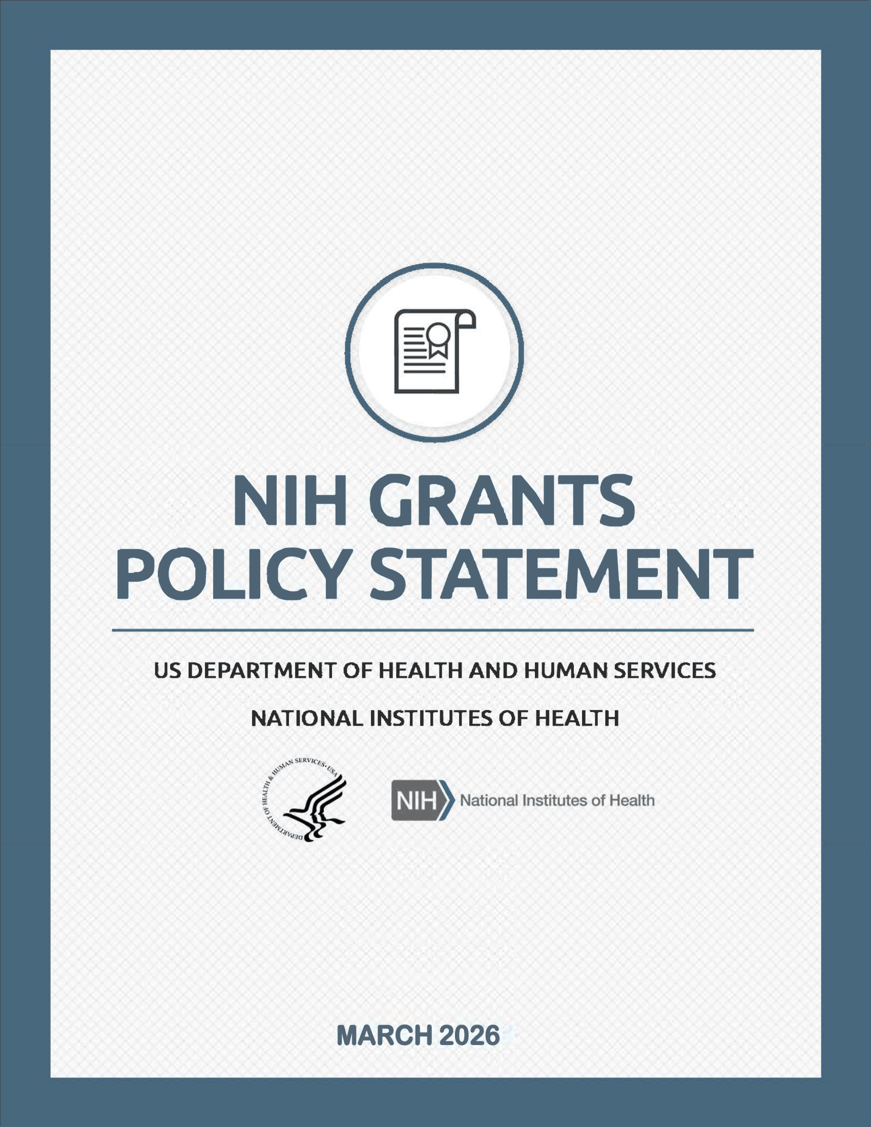 NIH Grants Policy Statement Handbook - Free AI Handbook Generator, 50+ Real Handbook Examples