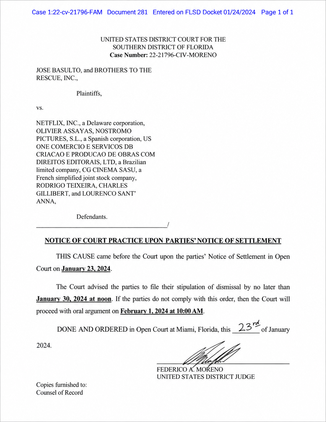 Netflix Settlement Notice - Free AI Notice Generator, 50+ Real Notice Examples