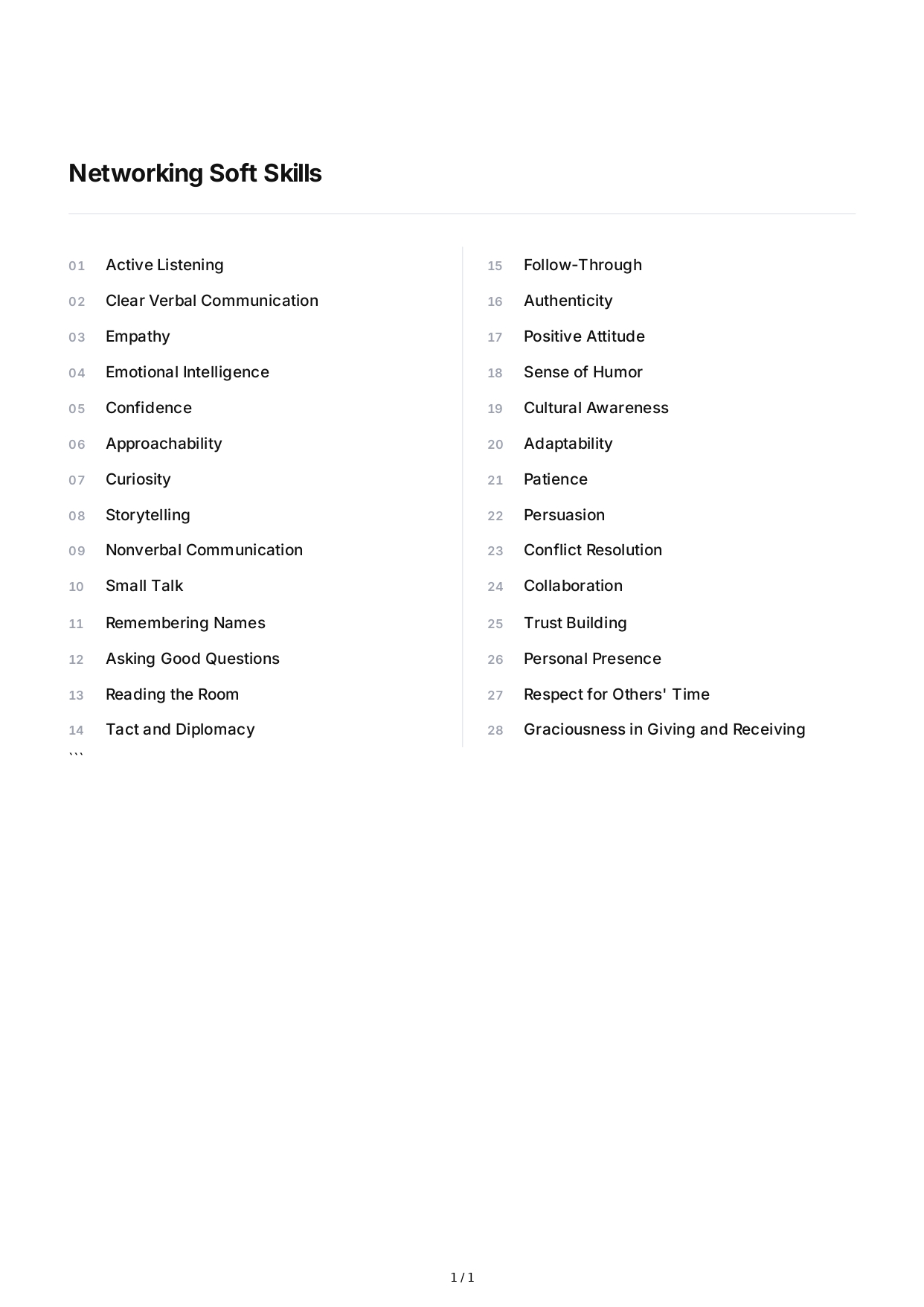 Networking Soft Skills - Free AI Soft Skills Generator, 50+ Real Soft Skills Examples