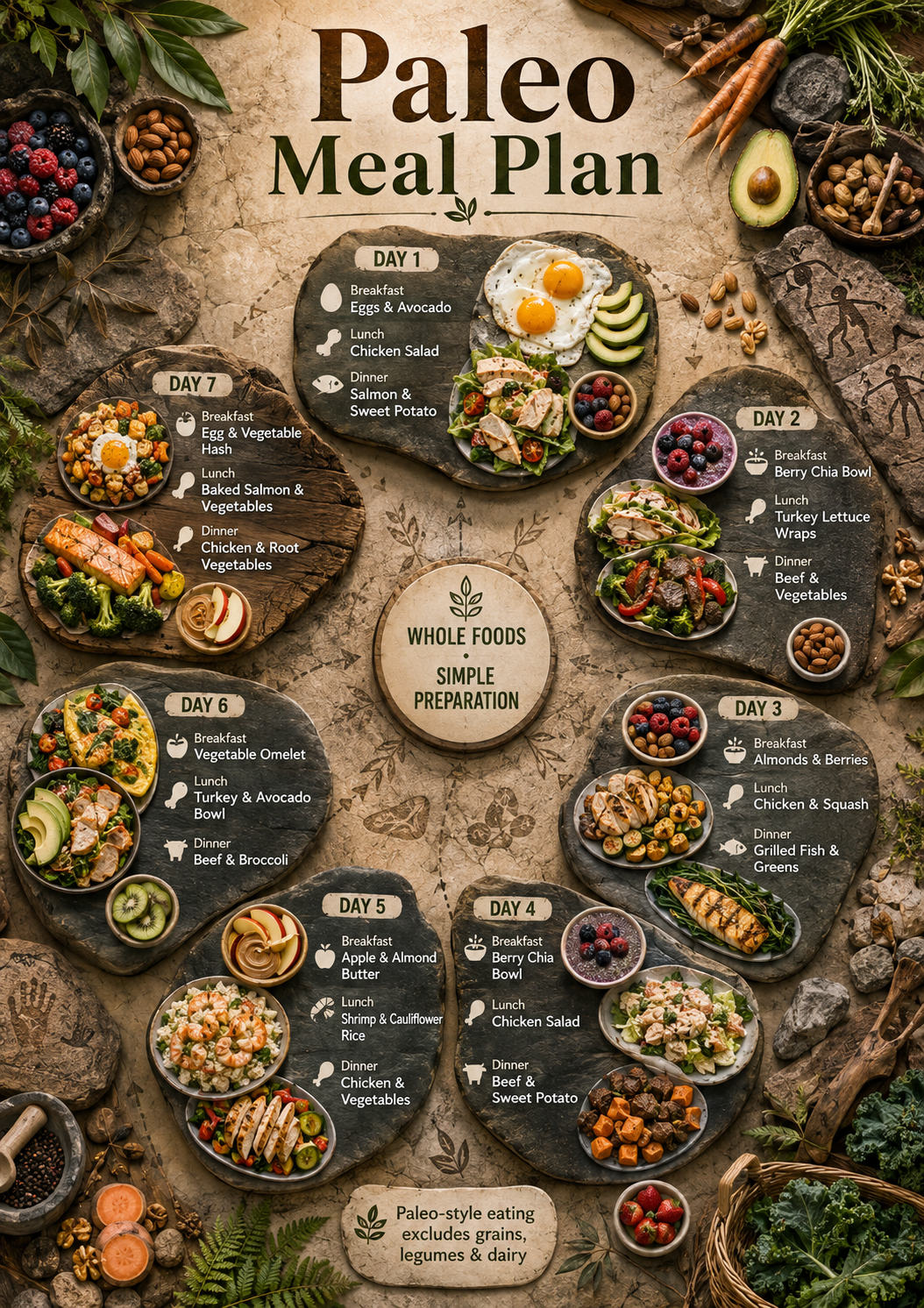 Paleo Meal Plan - Free AI Meal Plan Generator, 50+ Real Meal Plan Examples